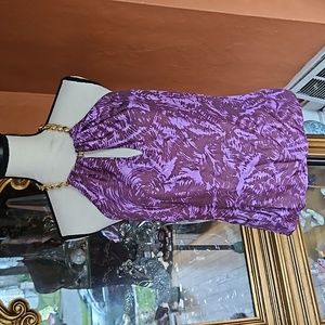 Milly Silk Halter Top with Chain Necklace